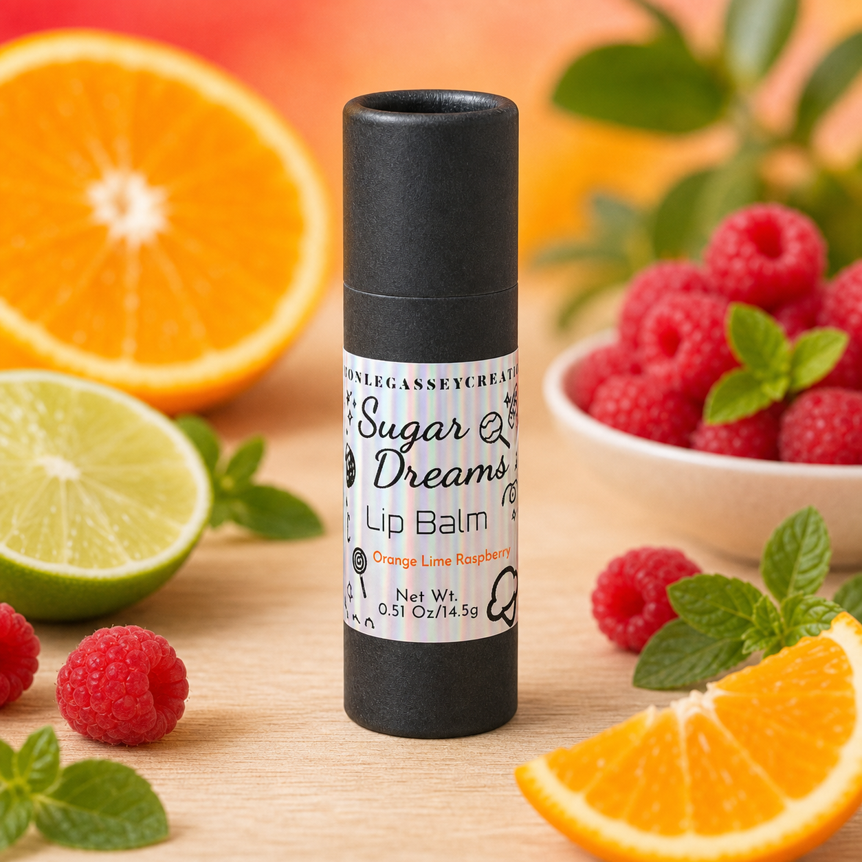 Orange Lime Raspberry Lip Balm — Citrus-berry lip ritual